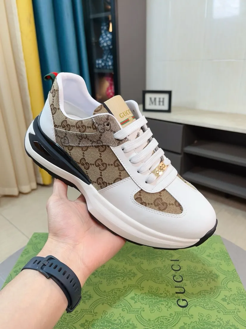 Men's shoes 💰438🌹🌹[GUCCI] Gucci's new lace-up casual men's shoes are on the market first, and the materials and workmanship are superior to all versions on the market. The highest quality shipped first-layer cowhide with imported original perforated materials➕Genuine leather lining, privately molded soft outsole, high foot comfort, imported special materials highlight the brand's unique charm, high-end customization 38-44